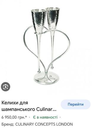 Culinary concepts heart lovers келихи для шампанського, метал.