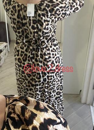Сукня натуральна hm , нова, леопард, стиль zara6 фото