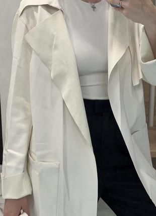 Двухсторонний тренч эко кожа / замш