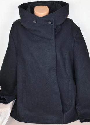 Демисезонное пальто с карманами воротник с шалью capsule мьянма большой размер этикетка4 фото