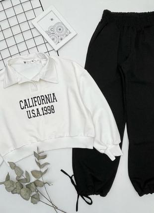 Спортивний костюм двійка ( штани карго — парашути +світшот - реглан )