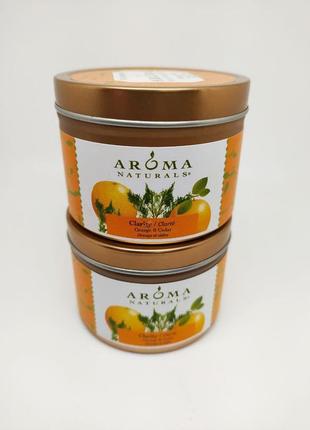 Соевые аромасвечи aroma naturals с апельсином и кедром