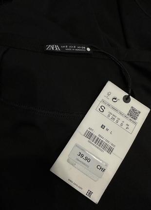 Zara юбка на запах меди черная7 фото