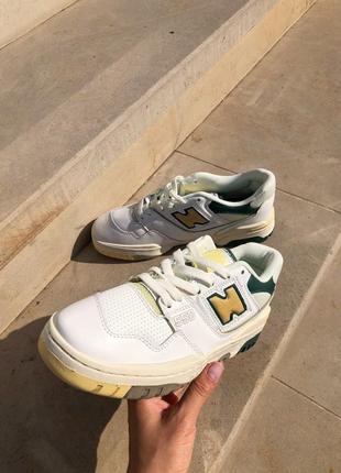 Женские кроссовки new balance 550 aime leon dore natural green3 фото