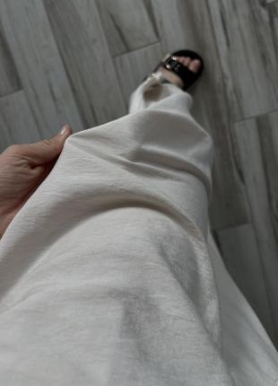 Прямые брюки брюки брючины бежевые светлые н &amp; m h&amp;m молочные3 фото