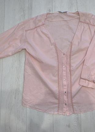 Блуза рожква на пуговках нова zara m-l3 фото