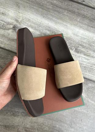 Замшевые мужские тапки loro piana