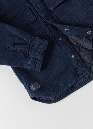 Стеганая джинсовая куртка демисезонная zara, на 6 лет (рост 116 см)4 фото