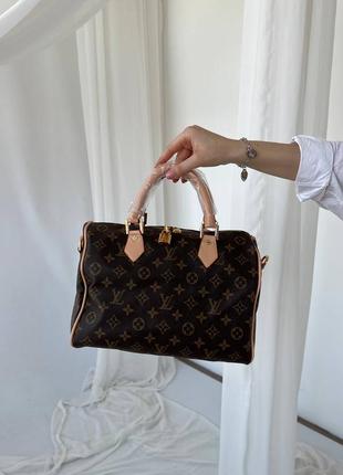 Сумка louis vuitton speedy brown/beige