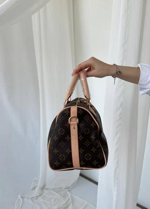 Сумка louis vuitton speedy brown/beige3 фото