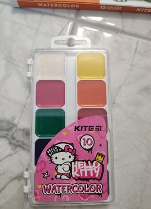 Акварель "kite" /hk21-060/, 10 кол. б/п, hello kitty