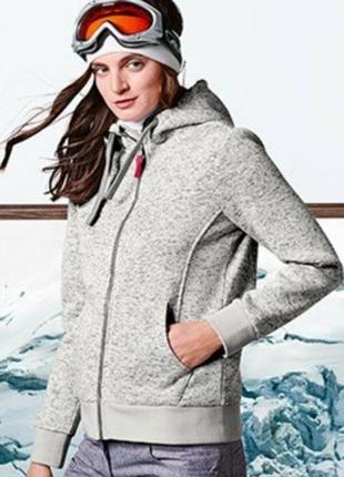 Теплая флисовая толстовка-куртка на байке,капюшон-мех от tchibo германия,размер л=50-562 фото