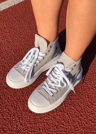 Женские кеды converse chuck taylor move high grey2 фото