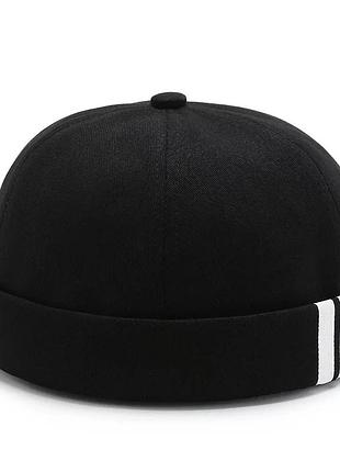 Кепка докер (docker cap, біні, біні, безкозирка) без козирка чорна, унісекс wuke one size