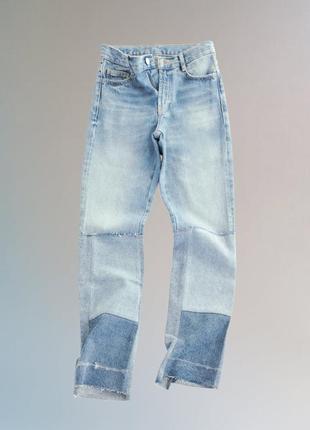 Джинси zara trf bootcut low rise у стилі печворк3 фото