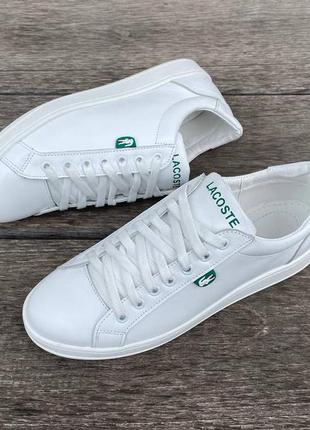 Чоловічі шкіряні кеди lacoste7 фото