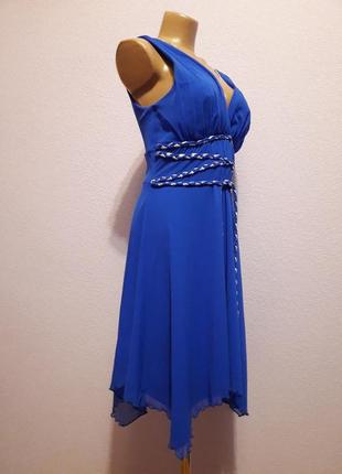 Коктейльна нарядна сукня сітка з асиметричним низом3 фото