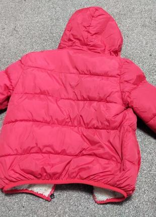 Куртка тепла 128 см червона. зима (до 0 градусів), весна, осінь4 фото