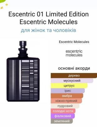 Escentric 01 limited edition molecules 100 ml tester5 фото