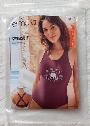16/хл/44 esmara новий чудовий злитий суцільний купальник з утяжкою анти хлор