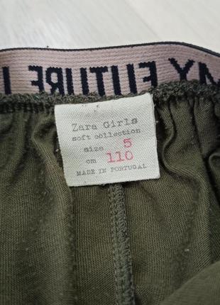 Юбка плиссе цвета хаки zara 5 лет 110 см5 фото