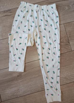 Качественные пижамные брюки для девочки 5/6 лет коттон