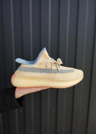 Кроссовки adidas yeezy boost 350 v2 yellow blue4 фото