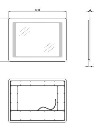 Дзеркало qtap leo qt1178120870100w 60х80 см з led-підсвіткою, reverse6 фото