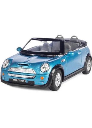 Дитяча колекційна машинка mini cooper s kinsmart kt5089w інерційна  топ