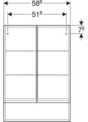 Дзеркальна шафа geberit selnova square 501.264.00.1 60 см5 фото