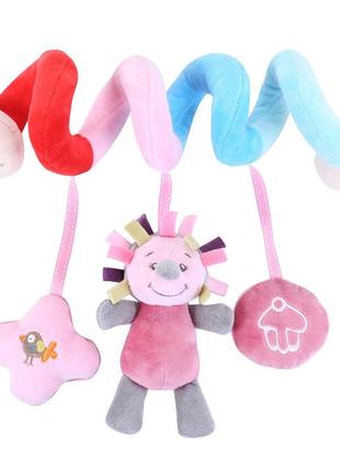 Мягкая погремушка-подвеска на кроватку или коляску tm bimbo розовая