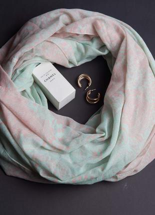 Женский шарф-хомут платок на лето жіночий літній шарфик комин2 фото