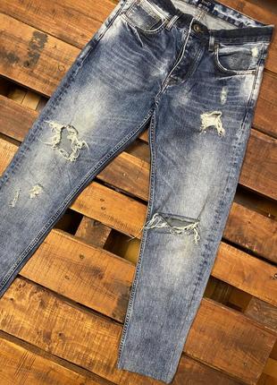 Мужские хлопковые джинсы (штаны, брюки) seven (сэвэн с-мрр идеал оригинал голубые)