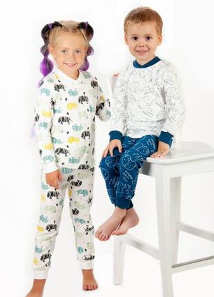 Хлопковая пижама для мальчика, хлопковая пижама для мальчика, легкая пижама с манжетами2 фото