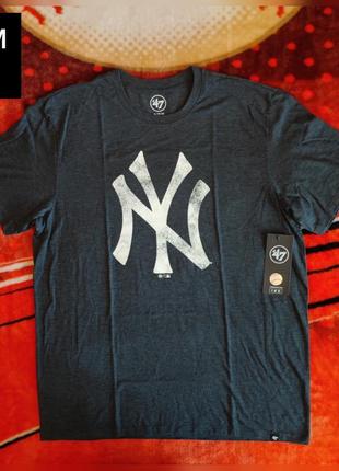 💯⚾ оригинал. легкая футболка'47 brand cooperstown collection x mlb new york yankees.