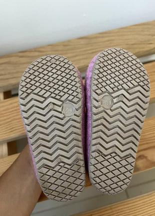 Дитячі туфлі для дівчинки рожеві тапочки хатнє взуття3 фото