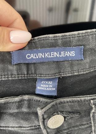 Джинсы calvin klein серо-черные5 фото