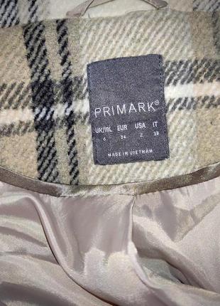 Женское осеннее классическое пальто,в клетку,primark, 44-469 фото