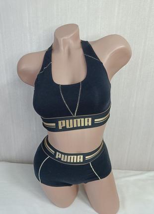 Бюстгальтер puma cross-back и шорты puma с высокой талией2 фото