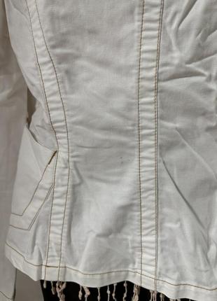 Белый фирменный пиджак жакет4 фото