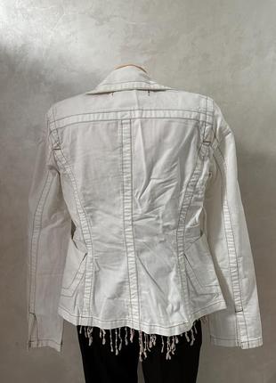 Белый фирменный пиджак жакет6 фото