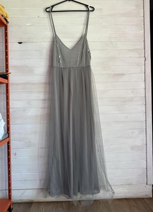 Сукня з фатином максі1 фото