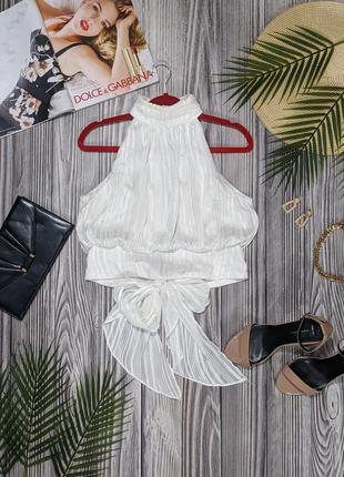 Белый шифоновый топ блуза asos #767