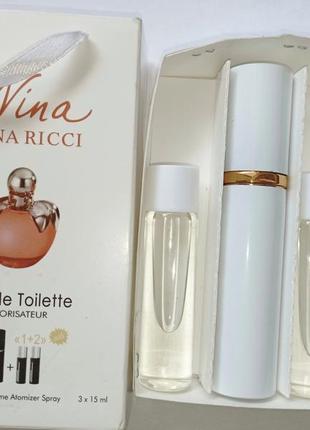 Уцінка 🚨трішки недолив pheromon жіночий міні парфуми nina ricci " red apple, 3*15 мл