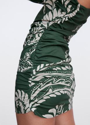 Розкішна асиметрична міні сукня на одне плече zara3 фото