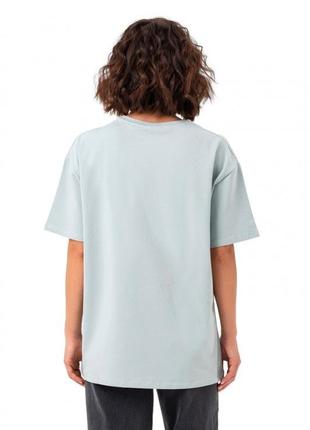 Футболка женская базовая, хлопковая, оверсайз, однотонная, оливковая7 фото