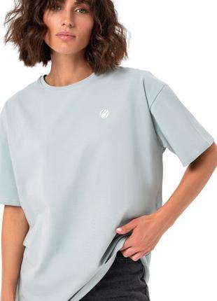 Футболка женская базовая, хлопковая, оверсайз, однотонная, оливковая3 фото