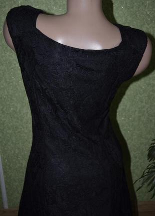Шикарное черное ажурное платьице на подкладке2 фото