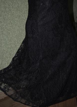 Шикарное черное ажурное платьице на подкладке4 фото