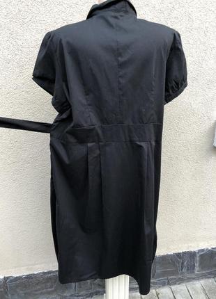 Новое,чёрное платье-халат на застежке,хлопок,большой размер, батал,7 фото